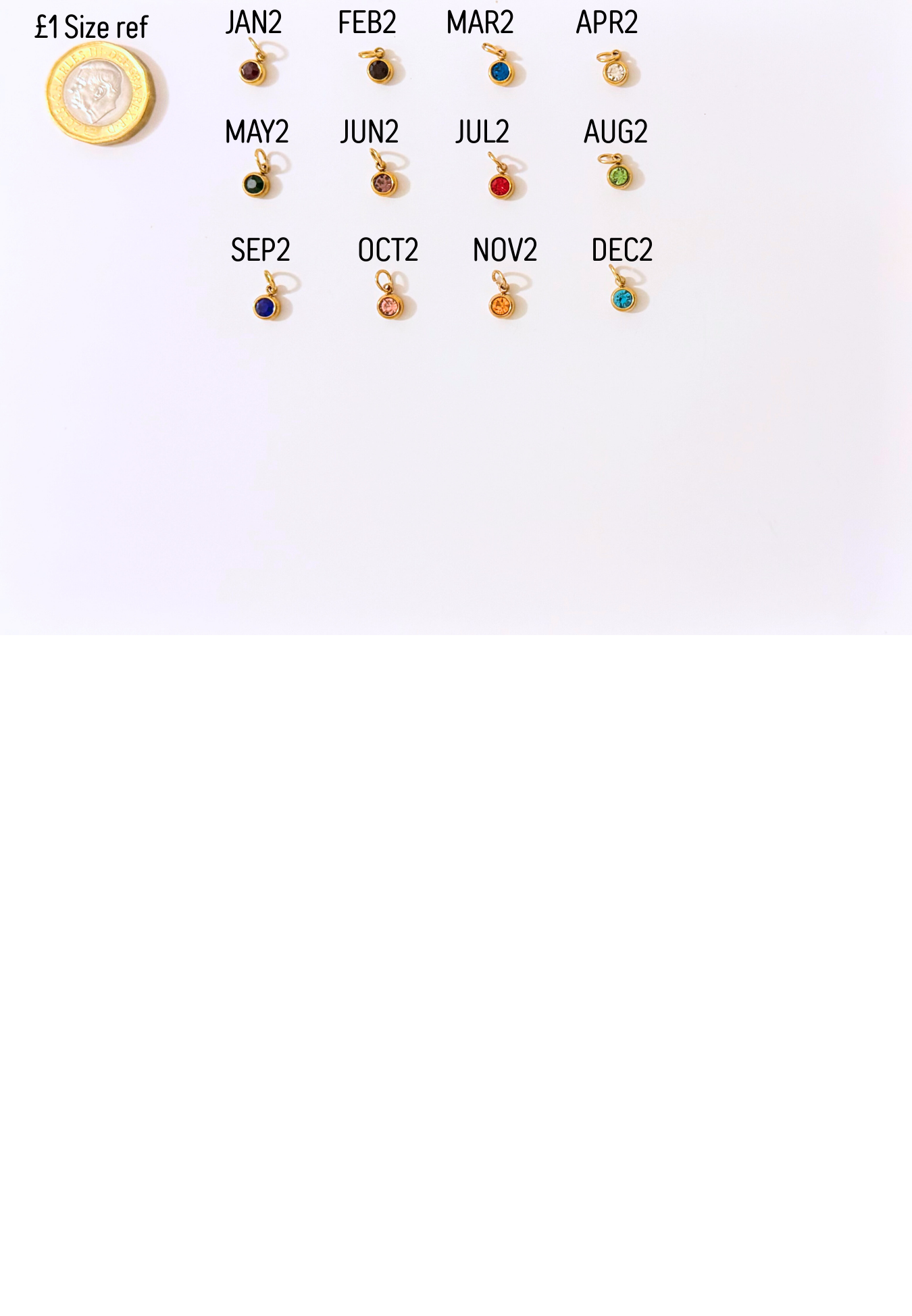 Birth stone charms