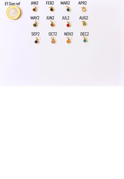 Birth stone charms