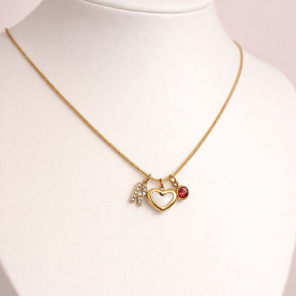 Initial Birth Stone Necklace