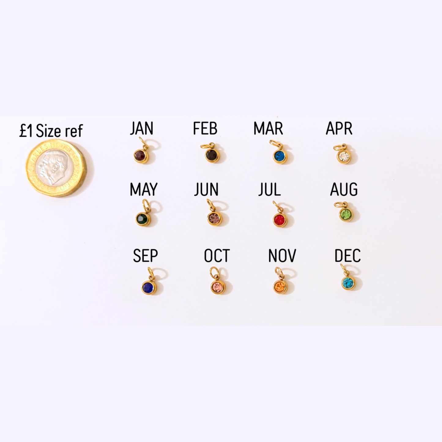 Initial Birth Stone Necklace