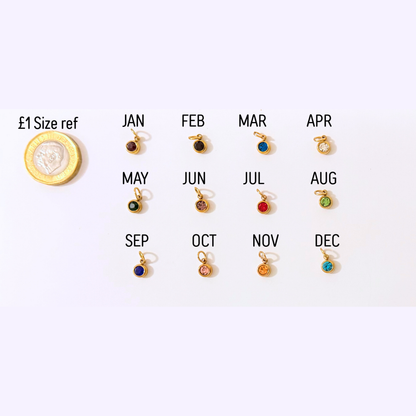 Initial Birth Stone Necklace